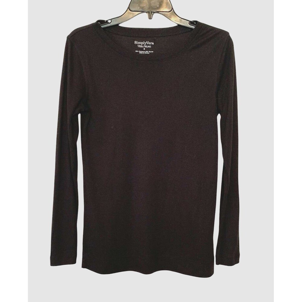 Simply Vera Vera Wang Womens Small Black Pullover Stretch Polyester/Rayon